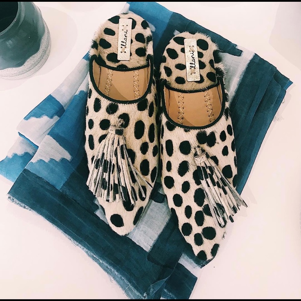 LLANI Genuine Calf Hair Babouche (slipper shoe) 40